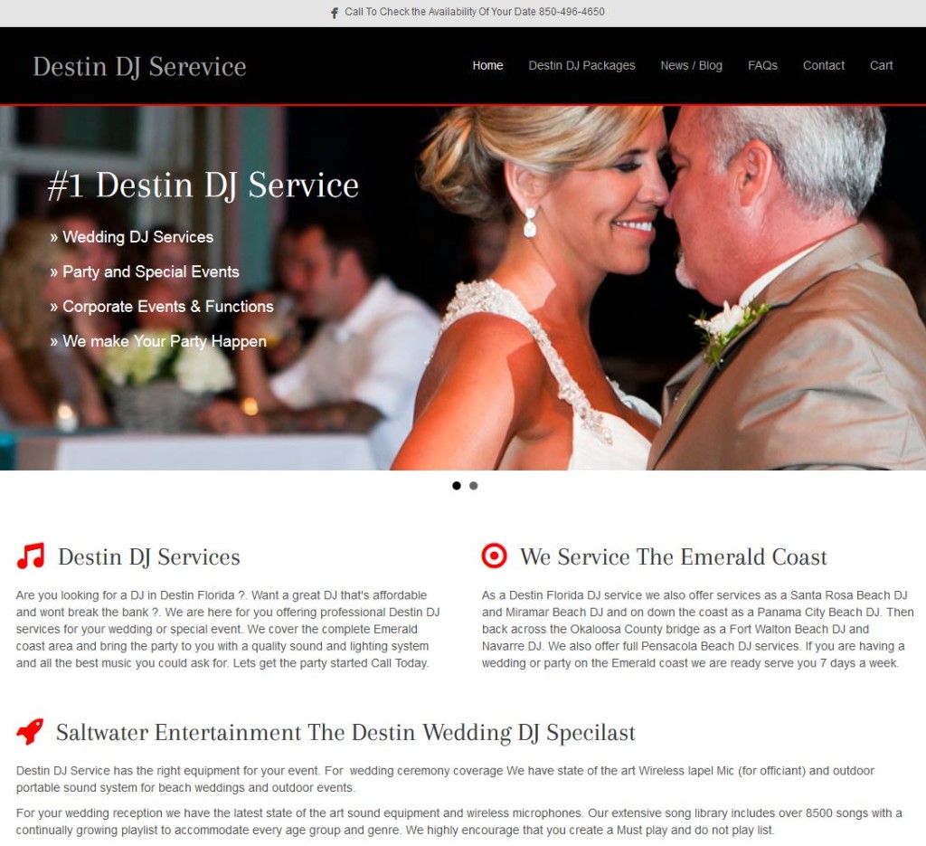 Destin-DJ-Service-Website